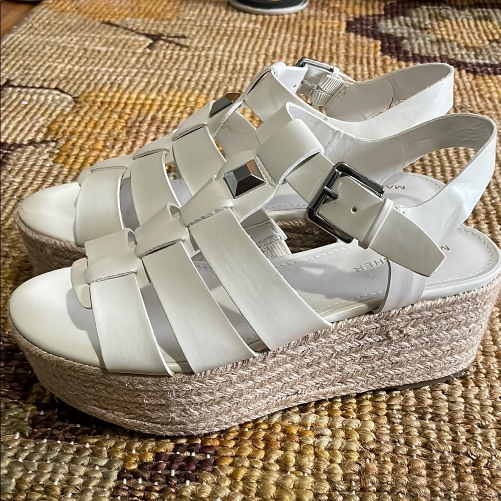 White Platform Wedge Sandals